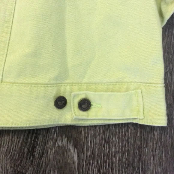NEW Green Yellow Denim Jean Jacket 22W - Picture 5 of 15